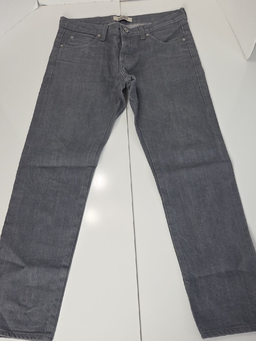 Naked & Famous Super Guy Denim Men's Straight Jeans in Grey Selvedge 34x30